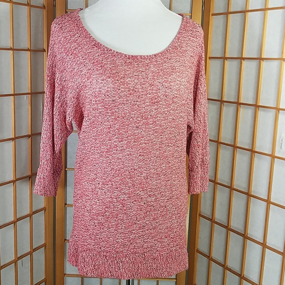 Sparkle and Fade coral dolman sleeve sweater